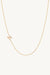 Fine Asymmetrical Initial Necklace - 14K Yellow