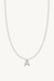 Fine Centered Initial Necklace - 14K White