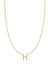 Fine Centered Initial Necklace - 14K Yellow