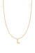 Fine Centered Initial Necklace - 14K Yellow