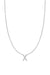 Fine Centered Initial Necklace - 14K White