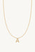 Fine Centered Initial Necklace - 14K Yellow