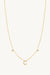 Initial and Diamonds Necklace - 14k Yellow
