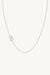 Asymmetrical Diamond Initial Necklace - 14K White