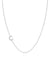 Asymmetrical Diamond Initial Necklace - 14K White