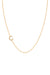 Asymmetrical Diamond Initial Necklace - 14K Yellow