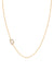 Asymmetrical Diamond Initial Necklace - 14K Yellow