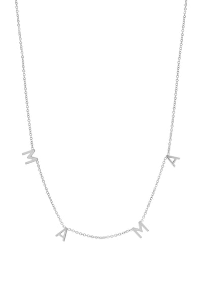 Mama Necklace - White Gold – The Right Hand Gal