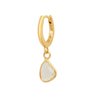 Rose Cut Sapphire Huggie No. 119