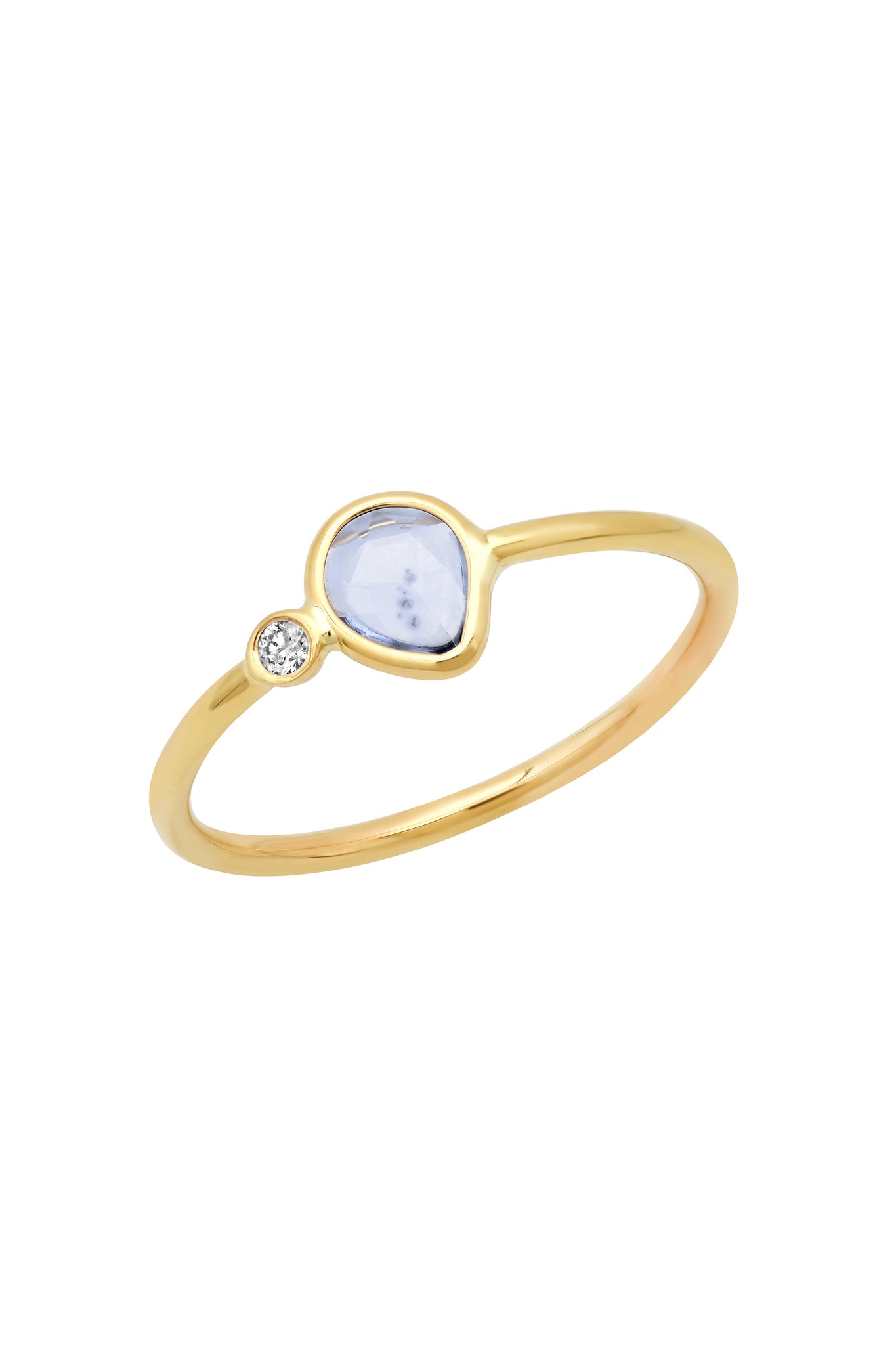 Rose Cut Blue Sapphire Ring No. 174