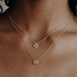 Diamond Better Half Necklace - Left