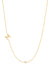 Large Asymmetrical Initial & Diamond Necklace - 14K Yellow