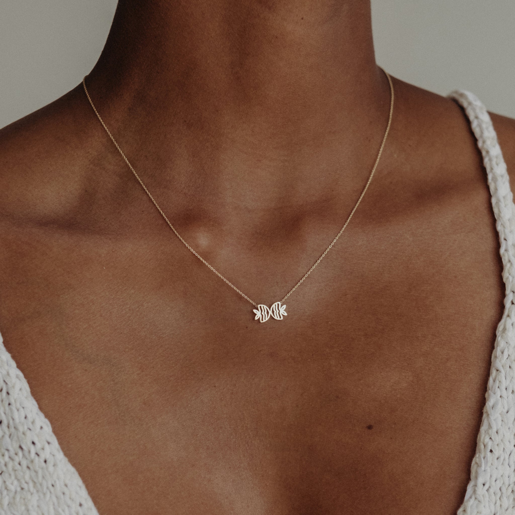 Kissing Fish Necklace - Small