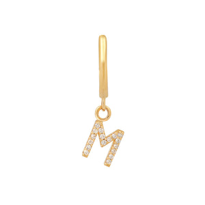 Diamond Initial Huggie