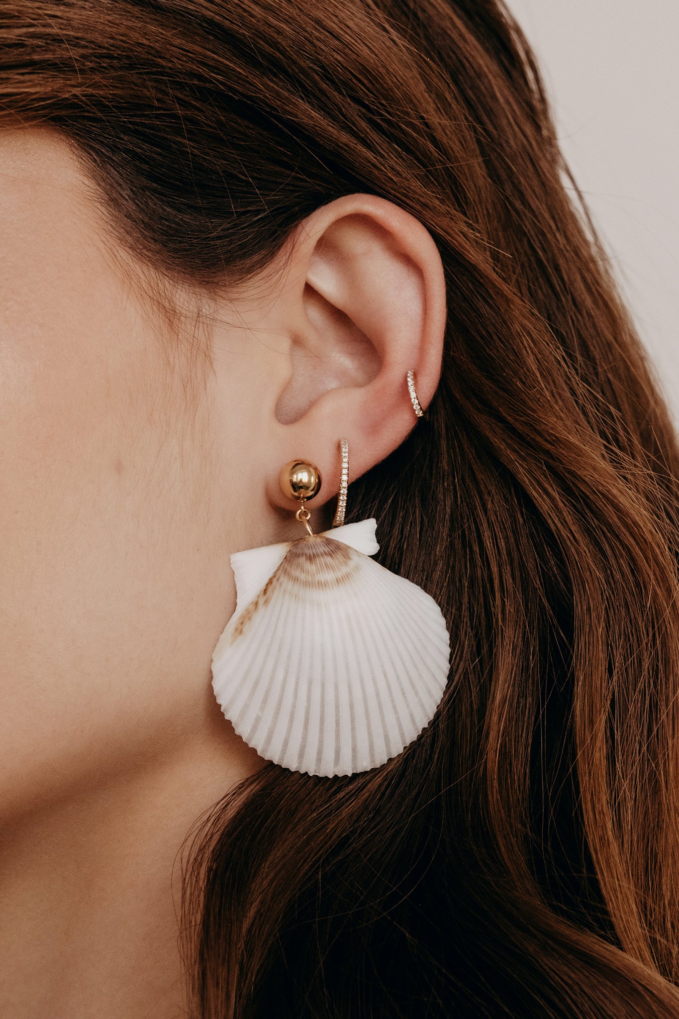 One of A Kind Shell Earring No. 36